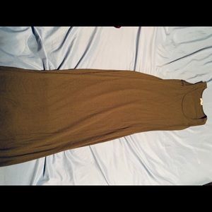 Long green tank top dress